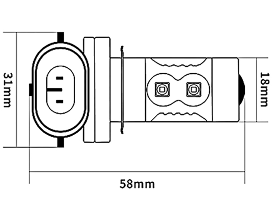 LED bulb, 1000lm Cap PGJ19-5