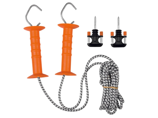 Cord-Torset dehnbar 6,5 bis 11 m weiß mit 2 Torgriffen