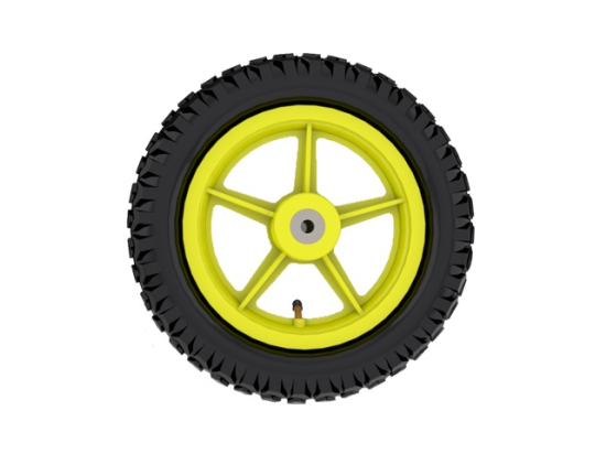 Wheel 12,5, cross, yellow