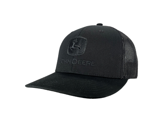 Casquette maille noire John Deere