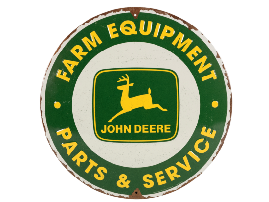 Rundes Blechschild „Parts & Services“