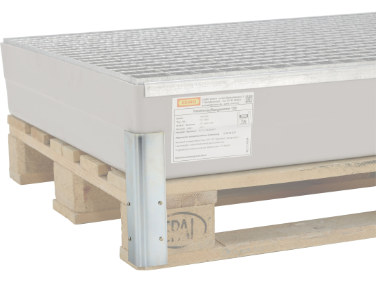 Screw on fixing plate for GRP pallet sump pallet 150