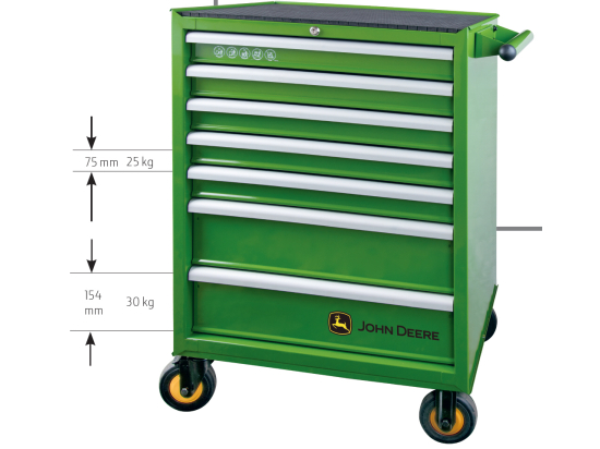 WERKZEUGWAGEN 7 SCHUBLADEN AUF KUGELGELAGERTEN FÜHRUNGSSCHIENEN