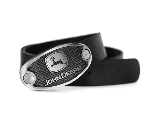 John Deere cintura di pelle nera