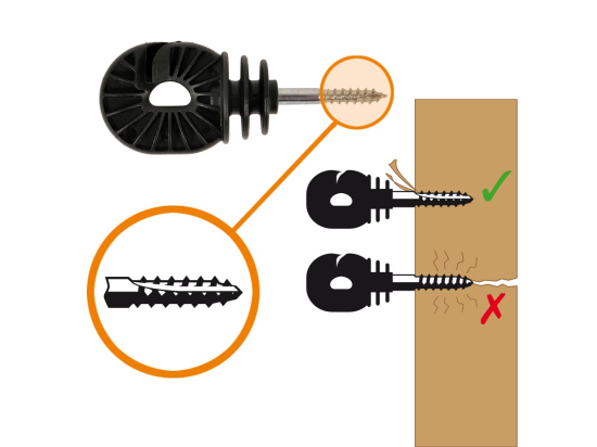 Screw-in insulator wood Super