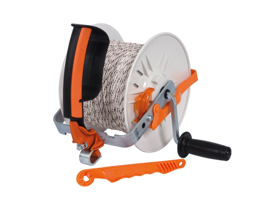 Geared reel pre-installed Polywire 500m