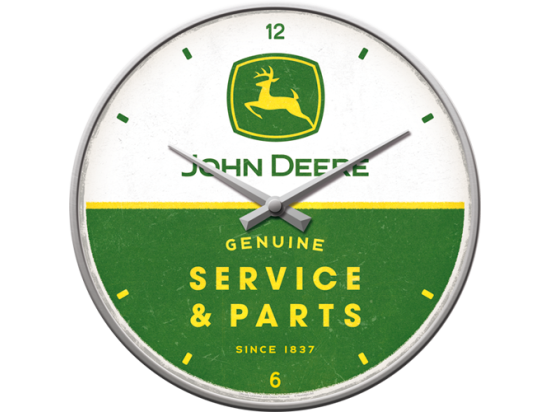 Wanduhr „John Deere – Service & Parts“