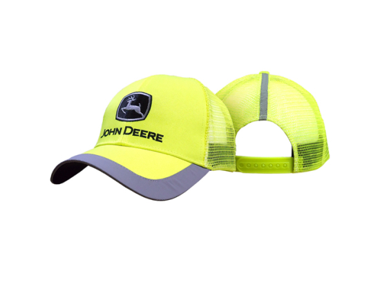 Casquette avec arrière en filet couleur vive John Deere