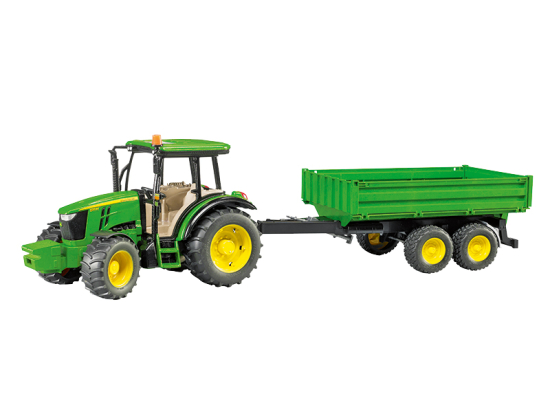 John Deere Tractor 5115M with Tipping Trailer