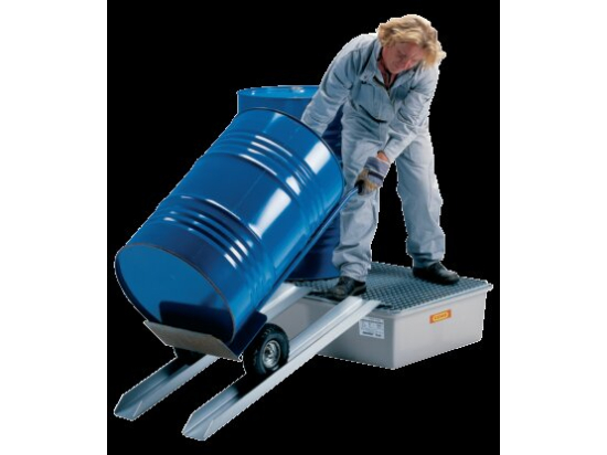 Loading rails for GRP sump pallets