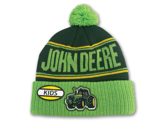 Bonnet à pompon tracteur pour enfant