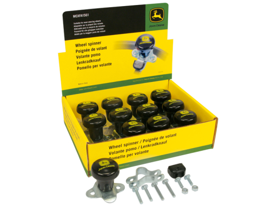 Lenkhilfe, schwarz mit gelbem Logo