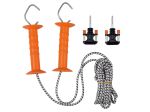 Cord-Torset dehnbar 6,5 bis 11 m weiß mit 2 Torgriffen