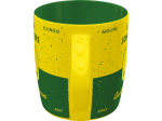 Yellow and Green Ceramic Mug
