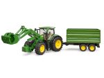 John Deere 7R 350 w/frontloader, trailer