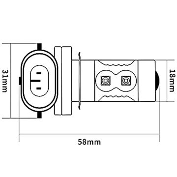 LED bulb, 1000lm Cap PGJ19-5 MCXFA2465