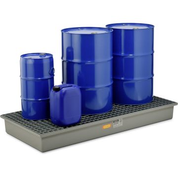 Bac de rétention en PRV 220/3 avec caillebotis en acier galvanisé CEM-10393