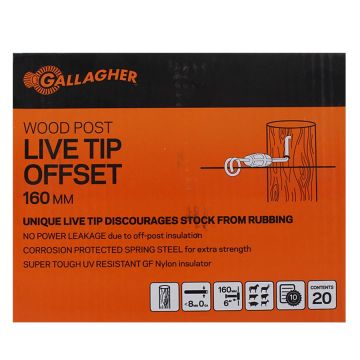 Live Tip offset insulator wood 16cm GAL-006183