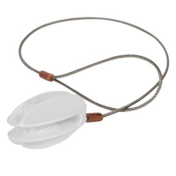 Zugisolator S Verstärkt weiß inkl. Edelstahldraht (5) GAL-079483