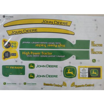 Aufkleberbogen für ferngesteuerten Traktor von John Deere MMEV1773