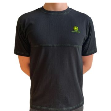 T-shirt noir à coutures décoratives MCDW001507B2