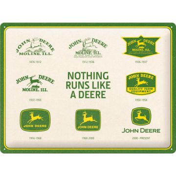 Geprägtes Zinnschild „John Deere Logo Evolution“ MCN000023383