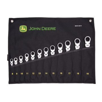 12 pieces trousse de cles mixtes a cliquet tête articulee MCKTA12001M